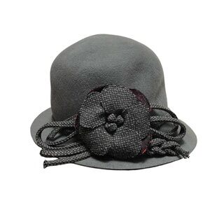 Giovannio Florence New York 100% Wool Cloche Vintage Hat Gray